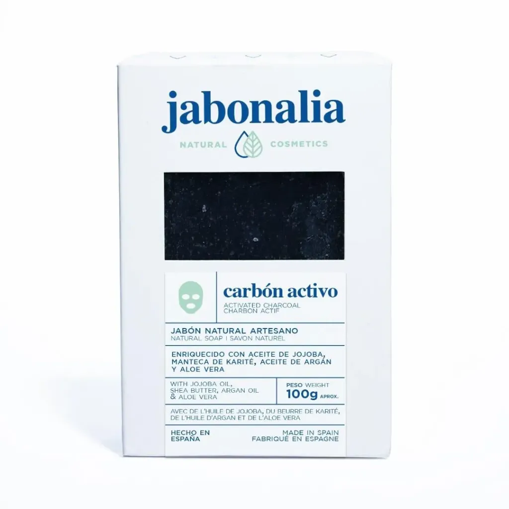 Jabón Natural Carbón Activo 100g Jabonalia